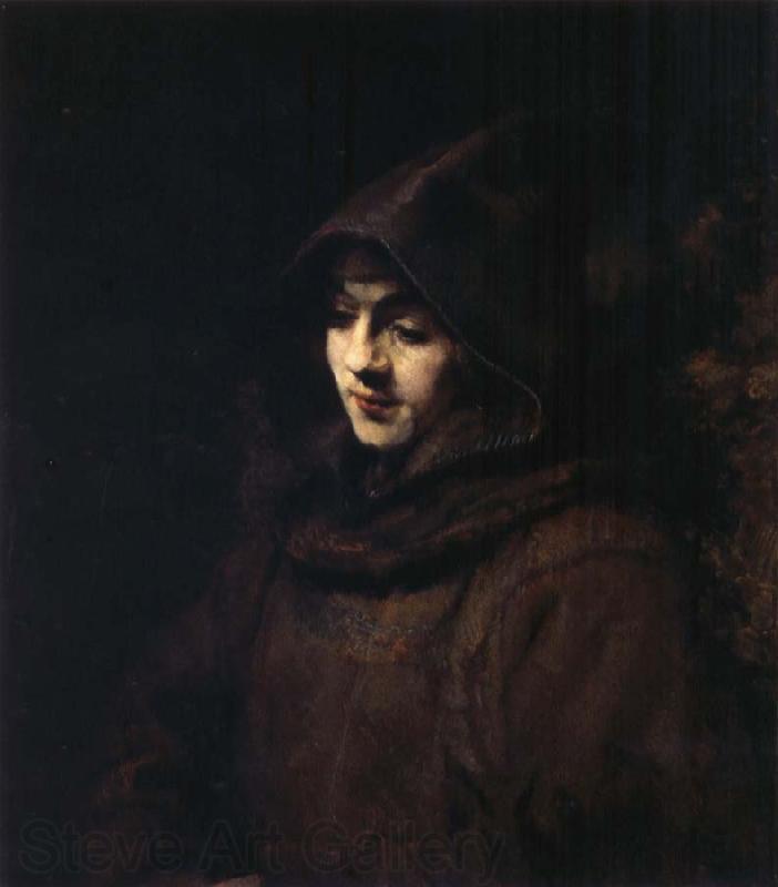 REMBRANDT Harmenszoon van Rijn Titus in a Monk-s Habit Spain oil painting art